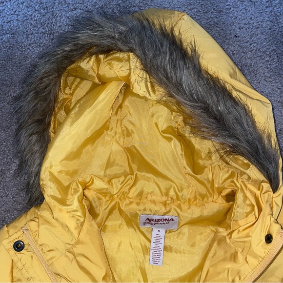 Arizona Jeans Puffer Coat Yellow & Red Duo XL - Picture 6 of 9